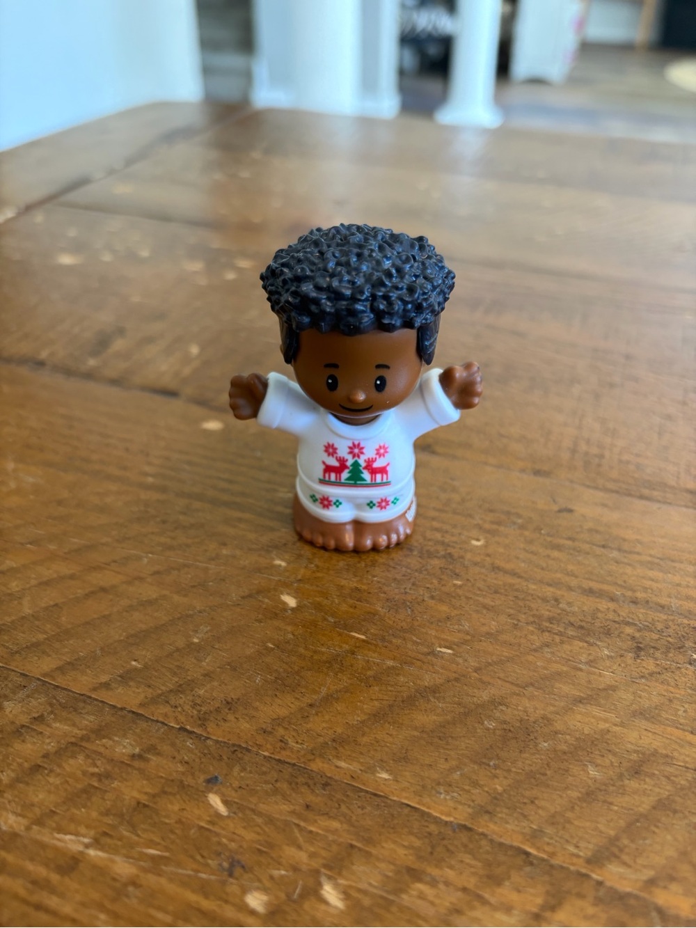 Fisher Price Little People boy in Christmas pajamas as is